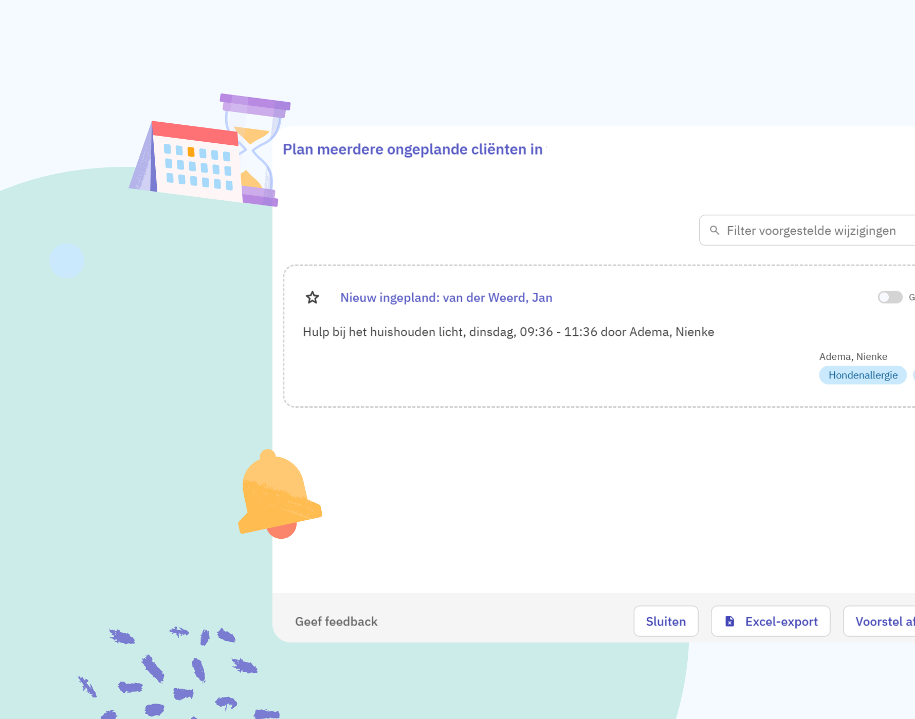 Planhulp suggestie