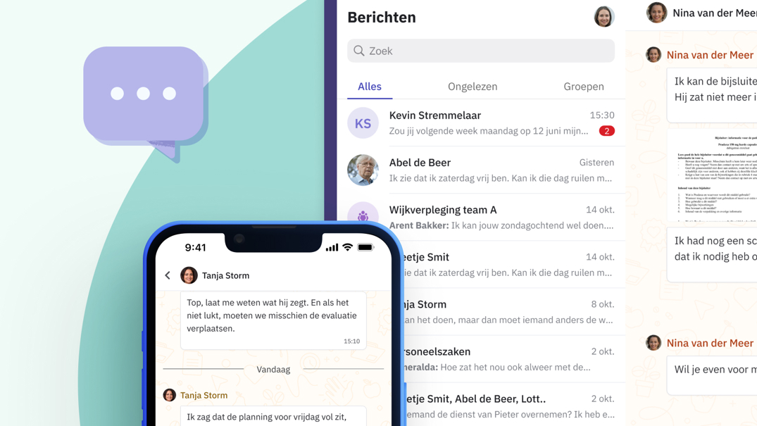 Berichtenfunctionaliteit in Nedap Ons®