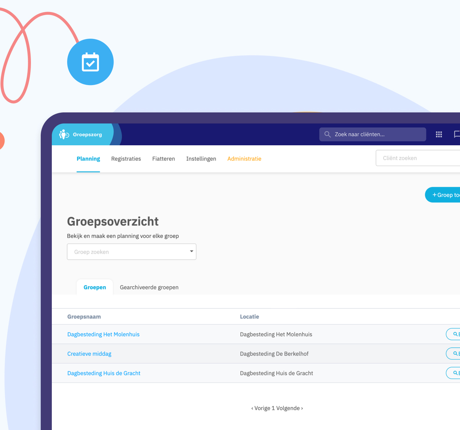 Groepsactiviteiten beheren met groepszorg in Nedap Ons®