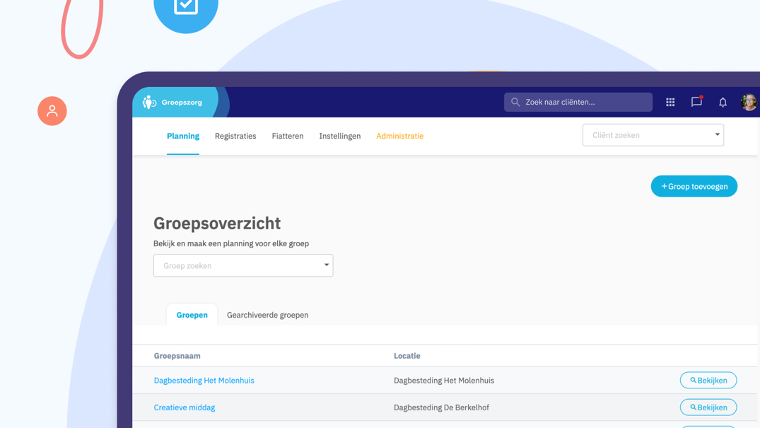 Groepsactiviteiten beheren met groepszorg in Nedap Ons®